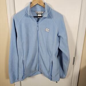 Columbia Collegiate Flanker III Fleece Full Zip Jacket UNC Tarheels Womens Sz L